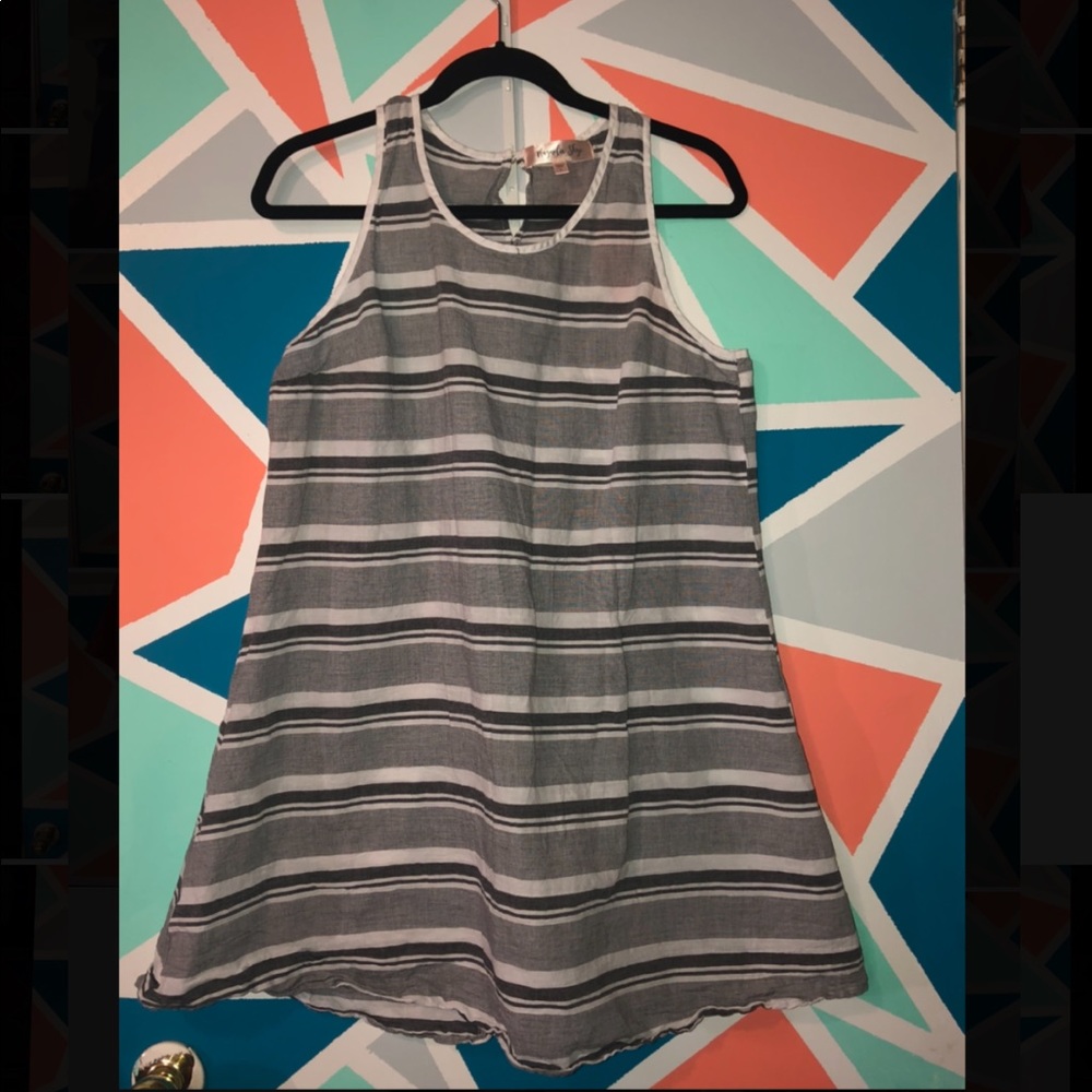 Navy Striped Dress